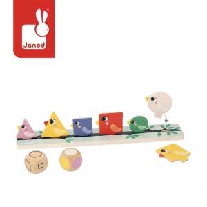 Układanka edukacyjna Sortowanie kształtów, kolorów i rozmiarów Ptaki